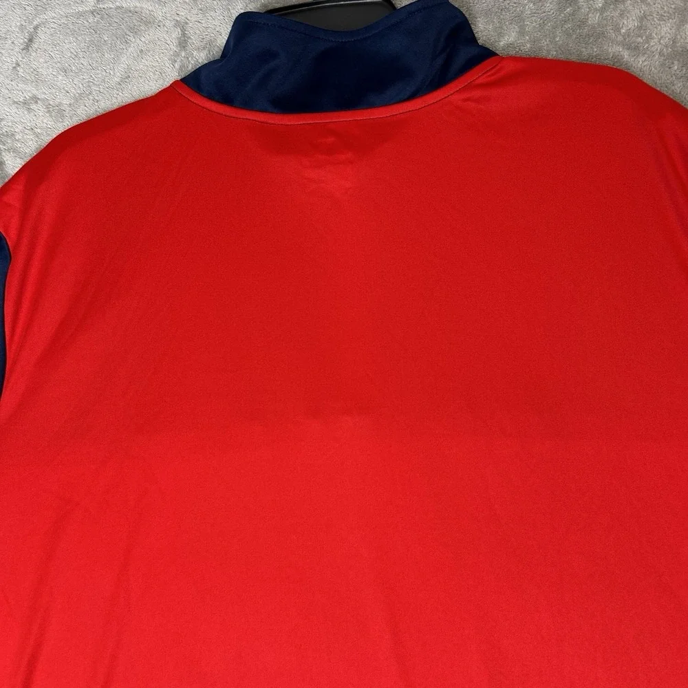 Washington Nationals 1/4-Zip Red Sweater Fanatics Quarter-Zip Pullover Men's 2XL